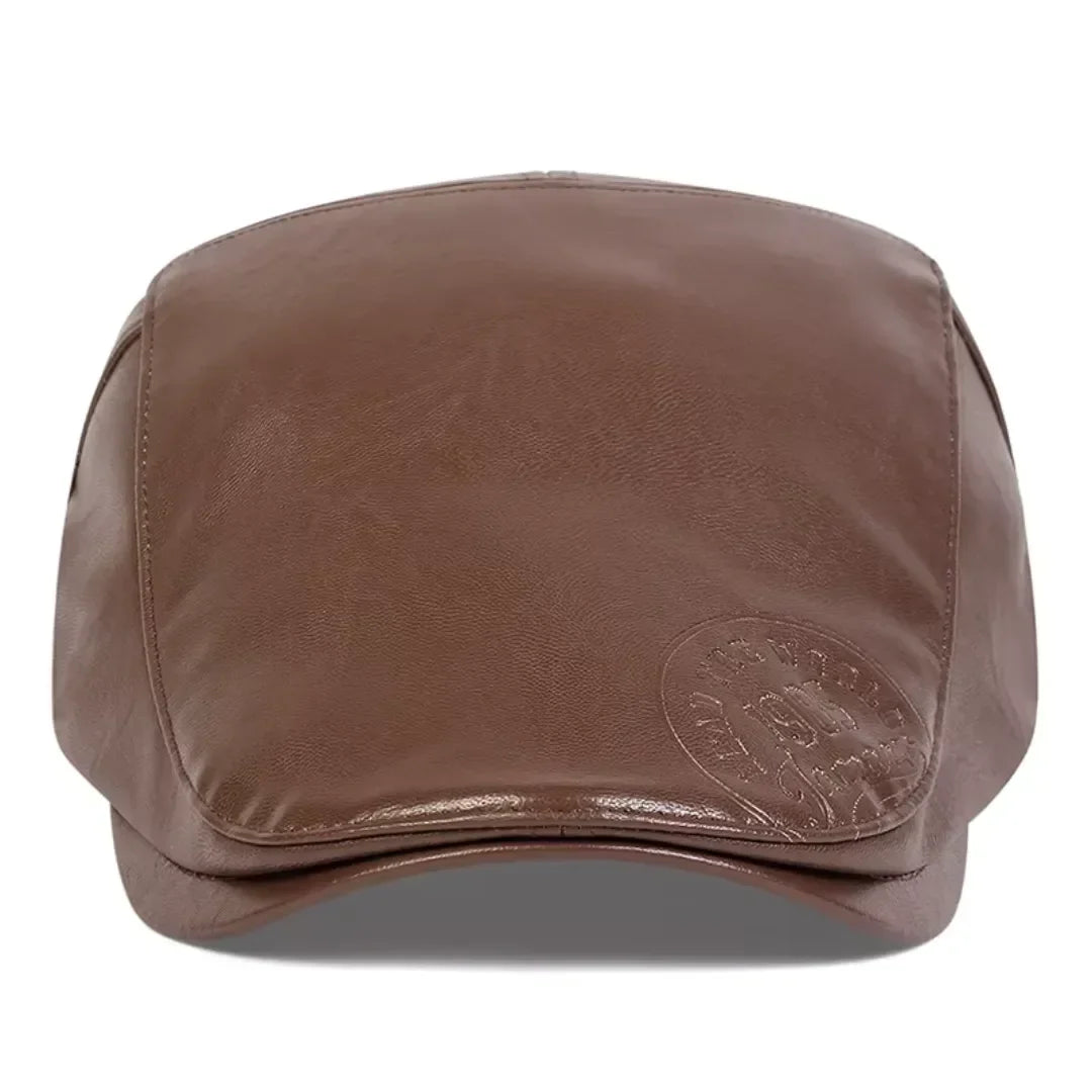 Men's Leather Flat Cap