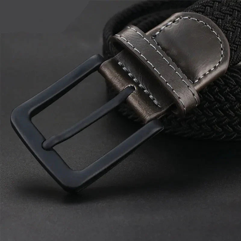 Men's Belt Elastic Canvas Without Holes