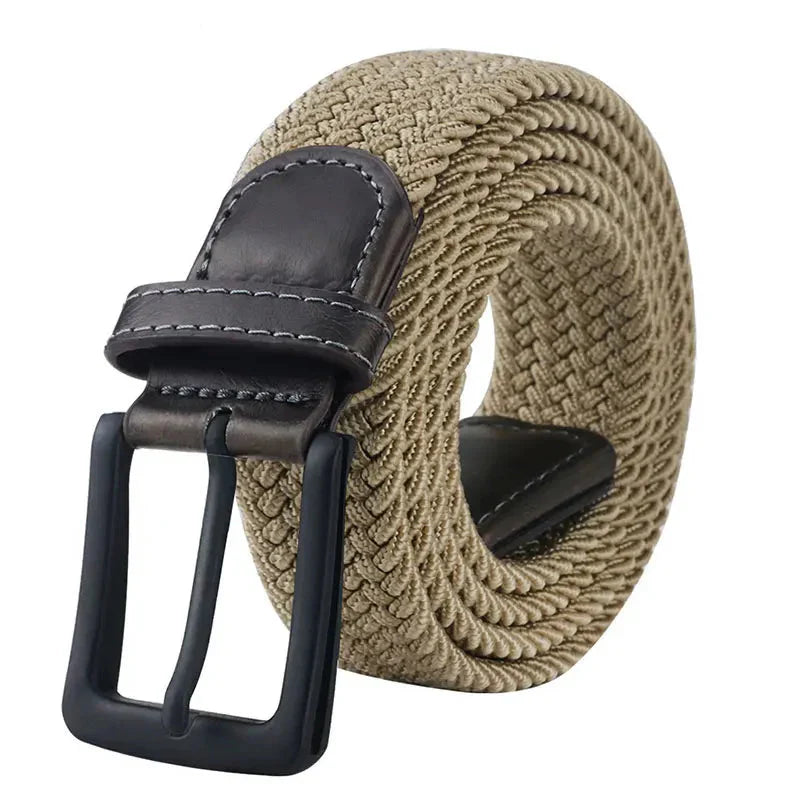 Men's Belt Elastic Canvas Without Holes