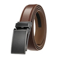 Belt Dress Men's Leather with Automatic Ratchet Buckle