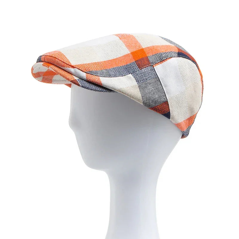 Flat Cap Cotton Vintage Checked