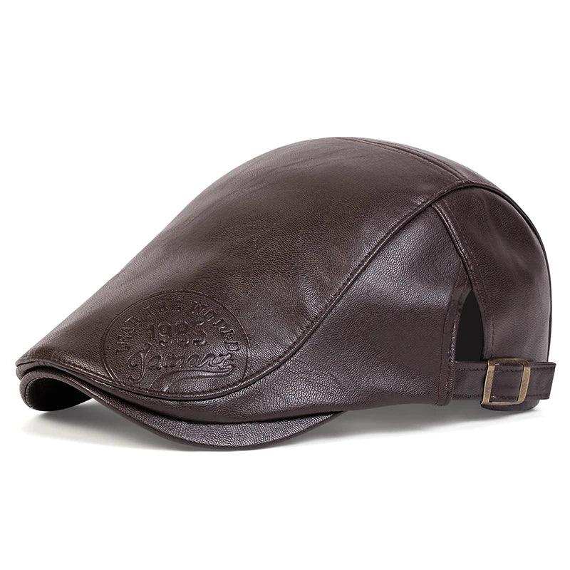 Men's Leather Flat Cap