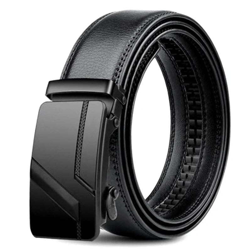 Men's Belt Leather Automatic Buckle