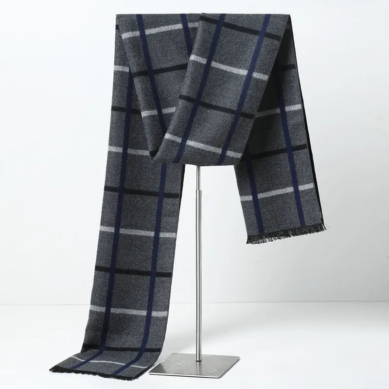Men's Long Grey Scarf