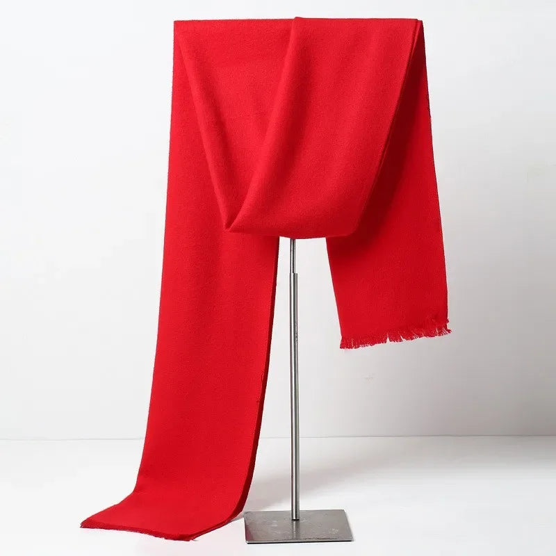 Men's Long Red Scarf