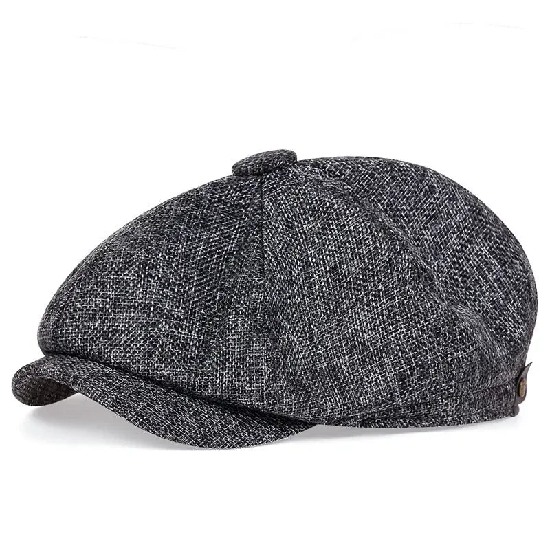 Men's English Flat Cap Vintage 8 Panels
