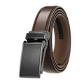 Belt Dress Men's Leather with Automatic Ratchet Buckle
