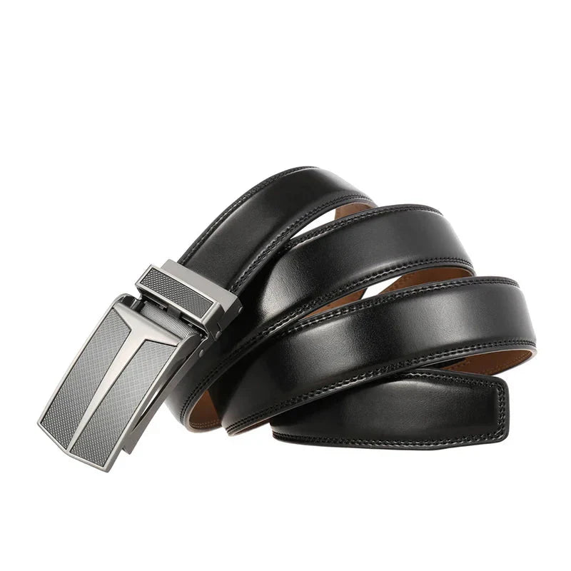 Men's Belt Leather with Ratchet Buckle