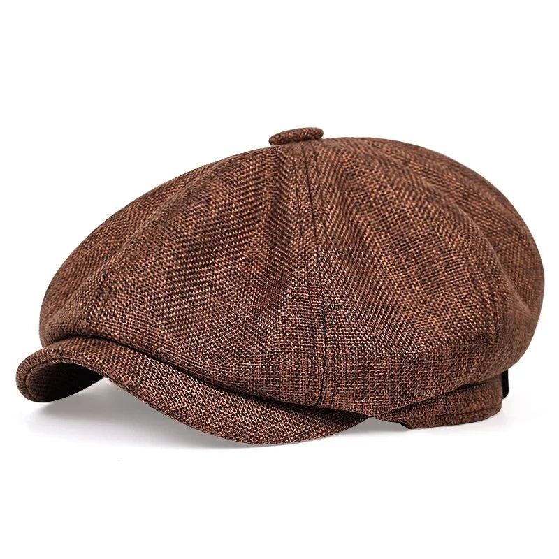 Men's English Flat Cap Vintage 8 Panels