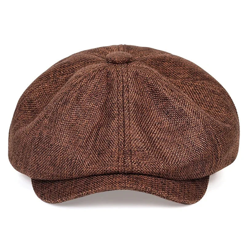 Men's English Flat Cap Vintage 8 Panels
