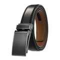 Belt Dress Men's Leather with Automatic Ratchet Buckle
