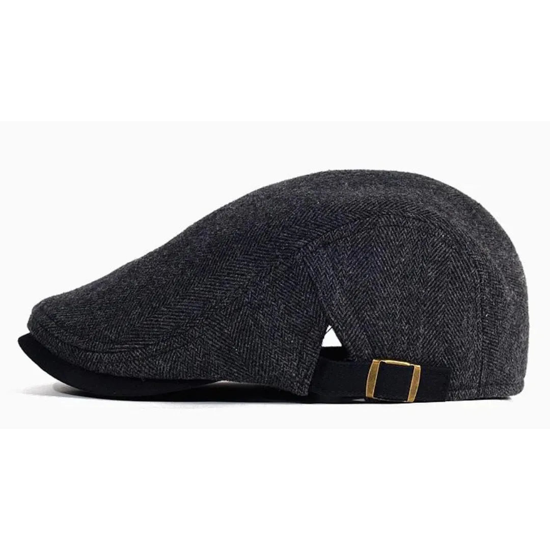 Men's Italian Flat Cap Cotton with Adjustable Buckle