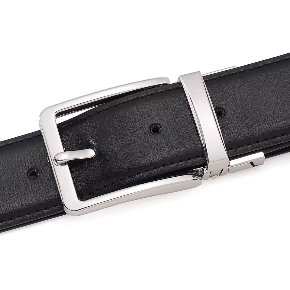 Men's Reversible Belt in Leather with Reversible Buckle