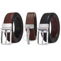 Men's Reversible Belt in Leather with Reversible Buckle